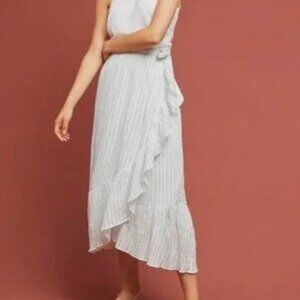 ANTHROPOLOGIE/MAEVE | Gloria Striped Wrap Skirt